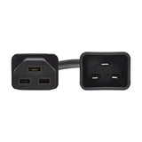 Tripp Lite C20 to C21 Power Extension Cord, 3 Feet / 0.9 Meters, 20 Amps, 250 Volts, 12 AWG, Heavy Duty Jacket, Black, IEC-320-C20 to IEC-320-C21, Manufacturer's Warranty (P035-003)