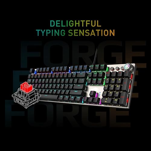 MSI Forge GK310 Combo RED US - Gaming RGB Mechanical Keyboard & Forge Mouse Set, Anti-Ghosting, 7200 DPI Optical Sensor