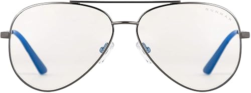 Gunnar Optiks Gaming Glasses | Blue Light Blocking Glasses | Maverick/Gunmetal by Gunnar | 35% Blue Light Protection, 100% UV Light, Anti-Reflective To Protect & Reduce Eye Strain & Dryness Clear Lens Clear Lens