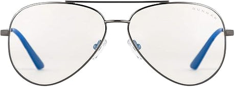 Gunnar Optiks Gaming Glasses | Blue Light Blocking Glasses | Maverick/Gunmetal by Gunnar | 35% Blue Light Protection, 100% UV Light, Anti-Reflective To Protect & Reduce Eye Strain & Dryness Clear Lens Clear Lens