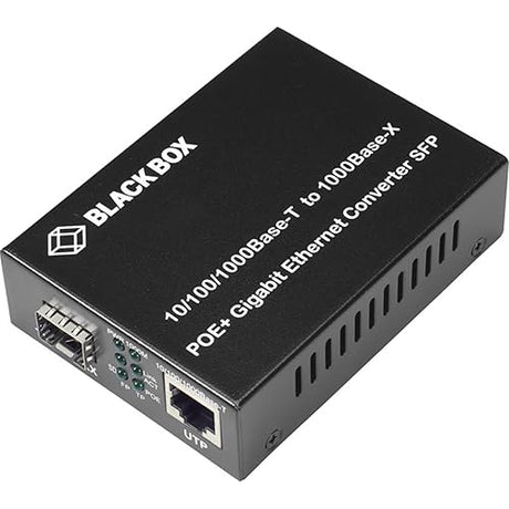 Black Box Network Services LGC215A-R2 Gigabit Ethernet [1000-mbps] Poe+ Media Converter - 10/100/1000-mbps Copper To 1