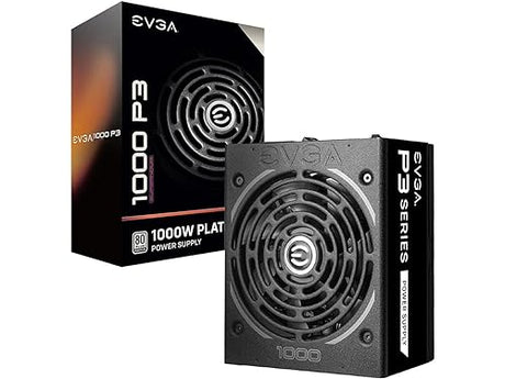 EVGA Supernova 1000 P3, 80 Plus Platinum 1000W, Fully Modular, Eco Mode with FDB Fan, Includes Power ON Self Tester, Compact 180mm Size, Power Supply 220-P3-1000-X1 P3 Supernova 1000W