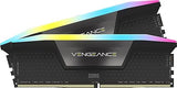 CORSAIR Vengeance RGB DDR5 RAM 32GB (2x16GB) 6400MHz CL32 Intel XMP iCUE Compatible Computer Memory - Black (CMH32GX5M2B6400C32) 32GB (2x16GB) Black