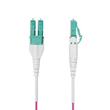 StarTech.com 10m (33ft) LC to LC (UPC) OM4 Multimode Fiber Optic Cable, Erika Violet, 50/125, 40G/100G, Uniboot Fiber Jumper Cord, OFNR Riser Rated