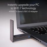 NETGEAR Nighthawk WiFi 7 USB 3.0 Adapter (A9000) – BE6500 Tri-Band Wireless Gigabit Speed (Up to 6.5 Gbps) – 6 GHz Band – Works with Any Router or Mesh System – for Windows 11 PC