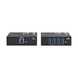 Tripp Lite 4-Port USB Extender Over Ethernet Kit, HDBaseT-USB3 Over Cat6a, 5 Gbps USB-A 3.2 Gen 1, Up to 328 Feet / 100 Meters, Power Over Cable, RS-232, TAA Compliant, 1-Year Warranty (BHDBT3-USB)