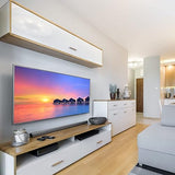 Kanto PF300 Fixed Low-Profile TV Mount for 32 to 90 TVs | Up to 150 lb (68 kg) | VESA 100 x 100 to 600 x 400 | Post-Installation Leveling | Lockable Arms | Quick Release | Black 32 to 90 Inch TVs