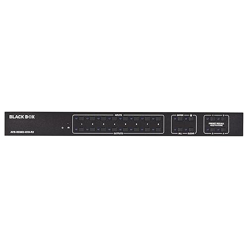 Black Box Video Matrix Switcher - HDMI 2.0 - 4K - Twisted Pair - 8 x 8