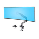 StarTech.com Monitor Desk Mount for up to 49in 32:9 Ultrawide Curved Screen, Mechanical Spring Arm, C-Clamp/Grommet, Max 44lb