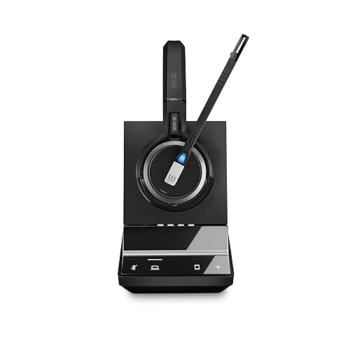 Sennheiser SDW 5033 (506584) - Single-Sided (Monaural) Wireless DECT Headset for PC/Softphone Connection Dual Microphone Ultra Noise Cancelling, Black