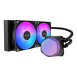Cooler Master MasterLiquid ML240 Illusion Close-Loop AIO CPU Liquid Cooler, Translucent Dome, 3rd Gen Dual Chamber Pump, 240mm Radiator, Dual MF120 Halo for AMD Ryzen/Intel 1200/1151 MLX-D24M-A18P2-R1 240mm Radiator ML240 Illusion Cooler