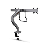 StarTech.com Desk Mount Dual Monitor Arm with Crossbar, Up to 27 Displays, Max 33lb/15kg, C-Clamp, Mechanical Spring, TAA