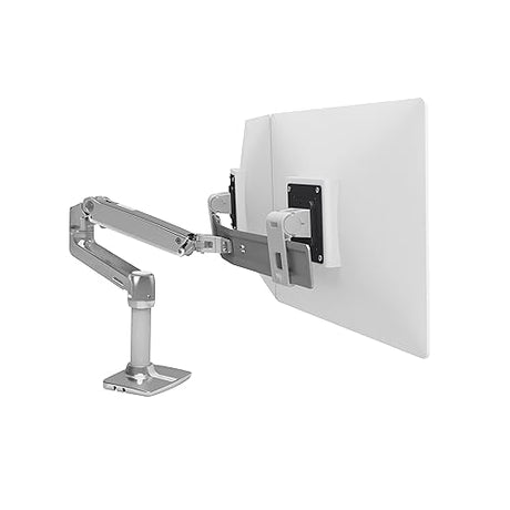 Ergotron – LX Dual Direct Monitor Arm, VESA Desk Mount – for2 MonitorsUp to 25 Inches, 2 to 11lbsEach – Polished Aluminum