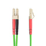 StarTech.com 1m (3ft) LC to LC (UPC) OM5 Multimode Fiber Optic Cable, 50/125µm Duplex LOMMF Zipcord, VCSEL, 40G/100G, Bend Insensitive, Low Insertion Loss, LSZH Fiber Patch Cord (LCLCL-1M-OM5-FIBER)