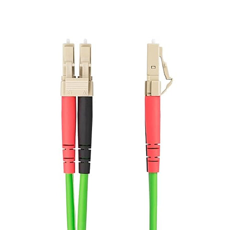 StarTech.com 1m (3ft) LC to LC (UPC) OM5 Multimode Fiber Optic Cable, 50/125µm Duplex LOMMF Zipcord, VCSEL, 40G/100G, Bend Insensitive, Low Insertion Loss, LSZH Fiber Patch Cord (LCLCL-1M-OM5-FIBER)