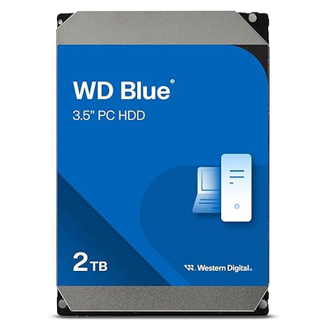 Western Digital 2TB WD Blue PC Internal Hard Drive HDD - 5400 RPM, SATA 6 Gb/s, 64 MB Cache, 3.5 - WD20EARZ Newest Generation ['2 TB']