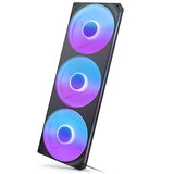 NZXT F420 RGB Core - 420mm Single-Frame Fan Unit with 3 x 140mm RGB Fans - Speed & Lighting Control - High Static Pressure & Airflow - Fluid Dynamic Bearings - 8 aRGB LEDs Per Fan - Black 420mm Single Frame Black