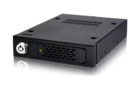 ICY Dock Rugged Full Metal 2.5” SAS/SATA HDD & SSD Mobile Rack for External 3.5 Drive Bay | ToughArmor MB991IK-B Black