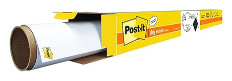 Post-it Dry Erase Whiteboard Film Surface for Walls, Doors, Tables, Chalkboards, Whiteboards, and More, Removable, Stain-Proof, Easy Installation, 8 ft x 4 ft Roll (DEF8X4), Model Number: DEF8x4