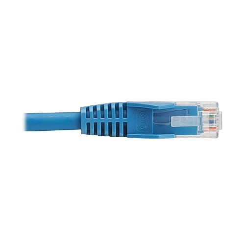 Tripp Lite Cat6 RJ45 PoE Gigabit Ethernet Cable, 8.2 Feet / 2.5 Meters, Flame-Resistant LSZH Jacket, Blue Snagless, Power Over Ethernet, Male-to-Male, Patch LAN Cord, (N201L-2P5M-BL)