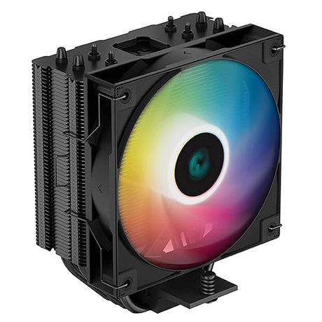 DeepCool AG400 BK ARGB Single-Tower CPU Cooler, 120mm Static ARGB Fan, Direct-Touch Copper Heat Pipes, Intel/AMD Support