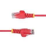 StarTech.com 7ft Red Slim CAT6 Ethernet Cable, Snagless RJ45, LSZH, 28AWG Pure Bare Copper, Slim Network Patch Cable/Cord