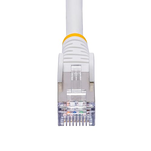 StarTech.com 25ft White CAT8 Ethernet Cable, Snagless RJ45, 25G/40G, 2000MHz, 100W PoE++, S/FTP, 26AWG Pure Bare Copper, LSZH