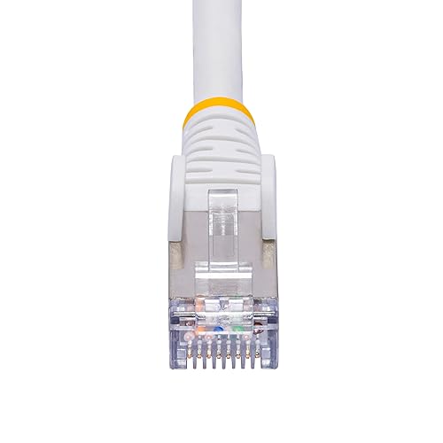 StarTech.com 1ft White CAT8 Ethernet Cable, Snagless RJ45, 25G/40G, 2000MHz, 100W PoE++, S/FTP, 26AWG Pure Bare Copper, LSZH