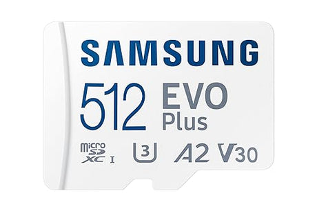 SAMSUNG EVO Plus w/SD Adaptor 512GB Micro SDXC, Up-to 130MB/s, Expanded Storage for Gaming Devices, Android Tablets and Smart Phones, Memory Card, MB-MC512KA/CA (Canada Version)