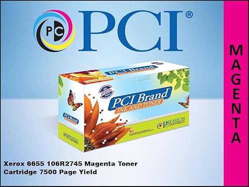 PCI Brand Compatible Toner Cartridge Replacement for Xerox 106R2745 Magenta Toner Cartridge 7.5K Yield for WorkCentre 6655