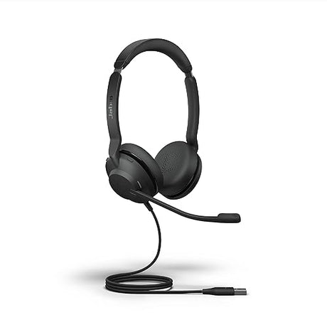 Jabra Evolve2 30 SE Wired Stereo Noise-Cancelling Headset - Features 2-Mic Call Technology and USB-A Cable - Works with all Leading Unified Communications Platforms such as Zoom & Google Meet - Black