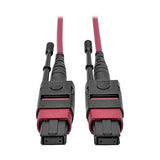 Tripp Lite 3M MTP MPO Multimode Patch Fiber Optic Cable 12 Fiber 40/100Gb OM4 50/125 CMP Magenta 9.8ft (N845-03M-12-MG)