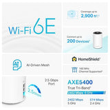 TP-Link Deco XE75 Pro AXE5400 Tri-Band WiFi 6E Mesh Router - 2.5G WAN/LAN Port, 2 x Gigabit LAN Ports, Covers up to 2900 Sq.Ft, Replaces WiFi Router and Extender, AI-Driven Mesh, 6GHz Band, 1-Pack WiFi 6E, AXE5400 1 Pack