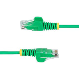 StarTech.com 7ft Green Slim CAT6 Ethernet Cable, Snagless RJ45, LSZH, 28AWG Pure Bare Copper, Slim Network Patch Cable/Cord
