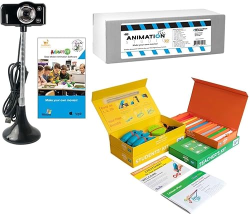 HamiltonBuhl STEAM-CP2 STEAM/STEM Content Producer's Kit #2, Includes: (1) Animation Studio Kit (ANI-KIT) and (1) 3Doodler EDU 6-Pen Classroom Learning Pack