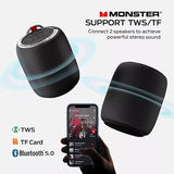 Monster S110 Portable Bluetooth Speaker, True Wireless Stereo Pairing, Built-in Microphone