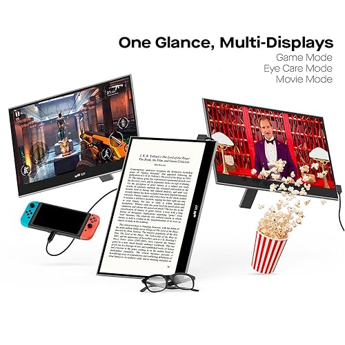 Portable Monitor - Mobile Pixels Glance Pro 15.6 OLED Touchscreen Monitor, FHD 100% DCI-P3 1MS 100000:1, HDMI USBC Screen with Battery and Speaker, Window/Mac/PC/Android Compatible( 15.6 Glance Pro)