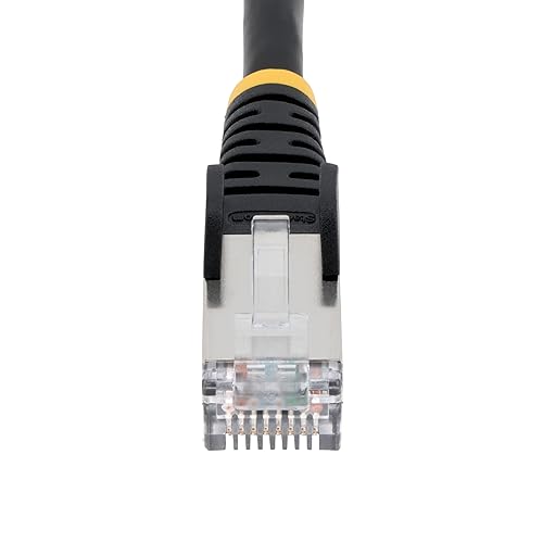 StarTech.com 75ft Black CAT6a Ethernet Cable, Snagless RJ45, 10GbE, 100W PoE++, S/FTP, 500MHz, 27AWG Pure Bare Copper, LSZH