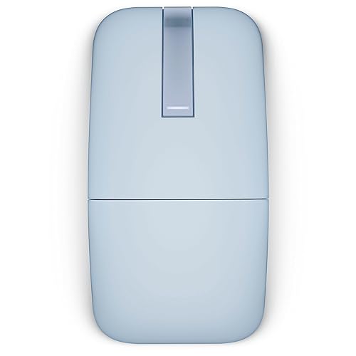 Dell MS700 Bluetooth Travel Mouse - Bluetooth 5.0 Pair/Microsoft Swift Pair Connectivity, Adjust DPI up to 4000, Optical LED Sensor, Touch Scroll with latest Touch Controller - Misty Blue
