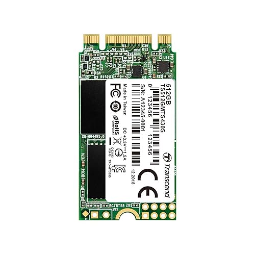 Transcend 512GB SATA III 6Gb/s MTS430S 42 mm M.2 SSD Solid State Drive (TS512GMTS430S)