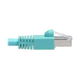 Tripp Lite Cat6a Ethernet Cable (M/M), Shielded Cat6a Cable, STP Network Patch Cable, 10 Gbps, PoE, Aqua, 30 ft. (N262-030-AQ) Aqua 30 ft
