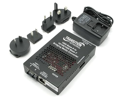 Transition Networks Stand-Alone 10/100/1000 Ethernet Media Converter (SGFEB1014-130-NA)