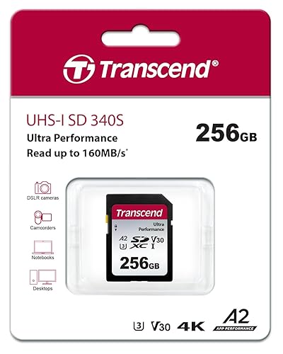 Transcend 256GB SD Card UHS-I U3 A1 Ultra Performance -TS256GSDC340S