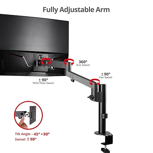 SIIG CE-MT3D11-S1 Single Articulating Montr Desk