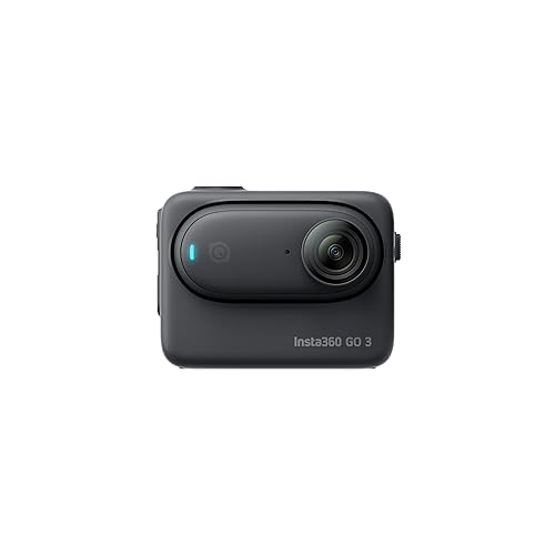 Insta360 GO 3 128GB Midnight Black– Waterproof Tiny Mighty Action Camera with 2.7K 2720 Video & 2936 Photo, FlowState Stabilization, POV Capture, AI Auto Editing, Action Pod CINSABKA