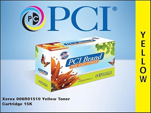 PCI Brand Compatible Toner Cartridge Replacement for Xerox 006R01510 Yellow Toner Cartridge 15K Yield