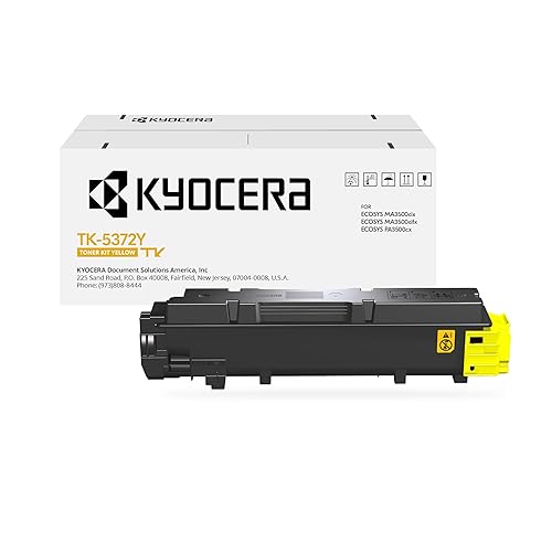 KYOCERA Genuine TK-5372Y Model Yellow Toner Cartridge, Works ECOSYS MA3500cifx / PA3500cx Model Laser Printers (1T02YJAUS0)