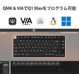 Keychron Q1 Max Hotswap Wireless Mechanical Keyboard|RGB|Aluminum Frame|Carbon Black|with Knob|Gateron Jupiter Brown|75% Layout (84 Keys)|Windows Mac OS (Q1M-M3) Jupiter Brown Carbon Black