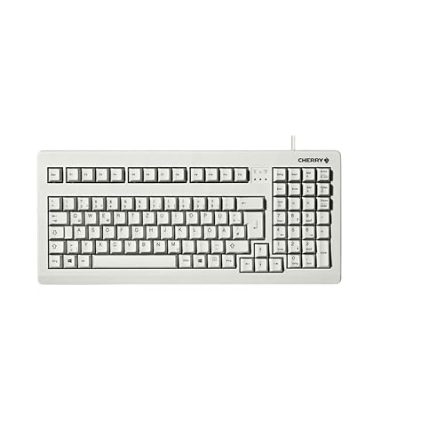 Cherry - G80-1800LPCEU-0 G80 Compact Industrial Keyboard - 104 Keys Grey