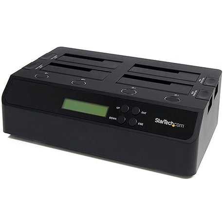 StarTech.com Digital Duplicators 4 Bay USB 3.0 Esata To SATA Standalone 1-3 HDD Hard Drive Duplicator Dock 2.5in. X 3.5in. Black